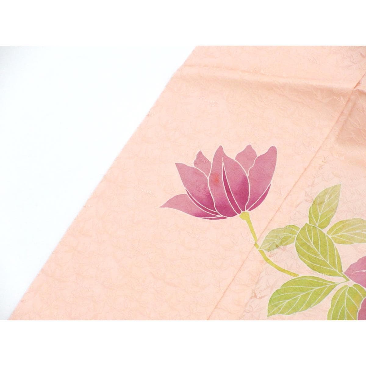 単衣　訪問着　友禅加工刺繍入り　蔦