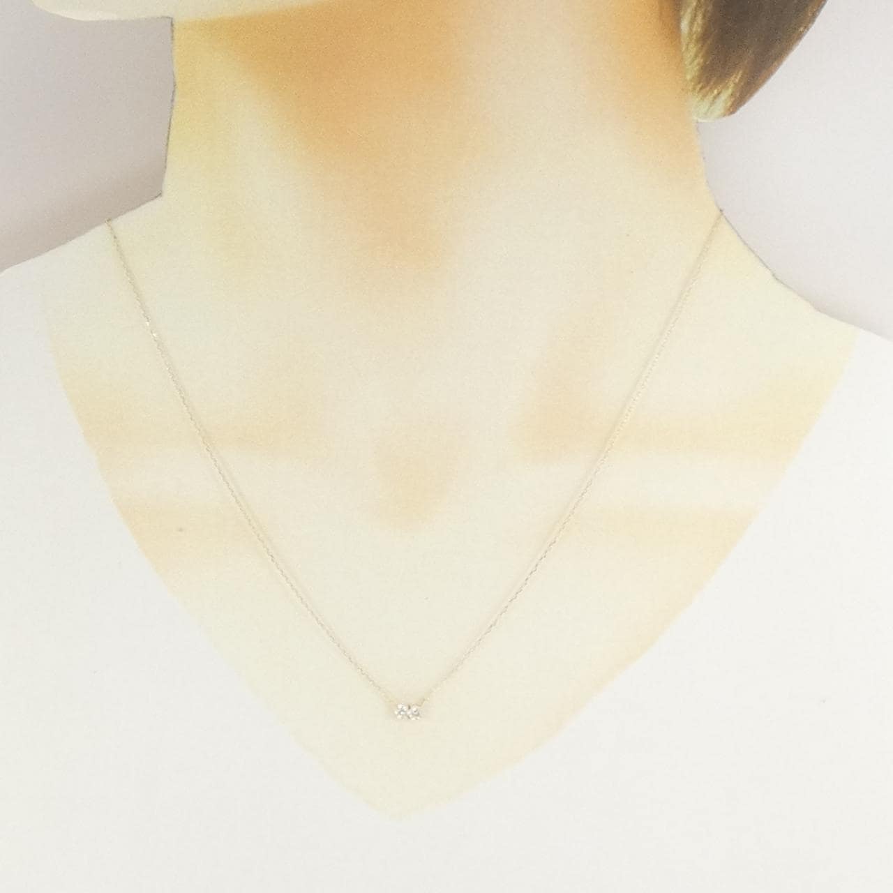 【リメイク】K10YG ダイヤモンド ネックレス 0.16CT