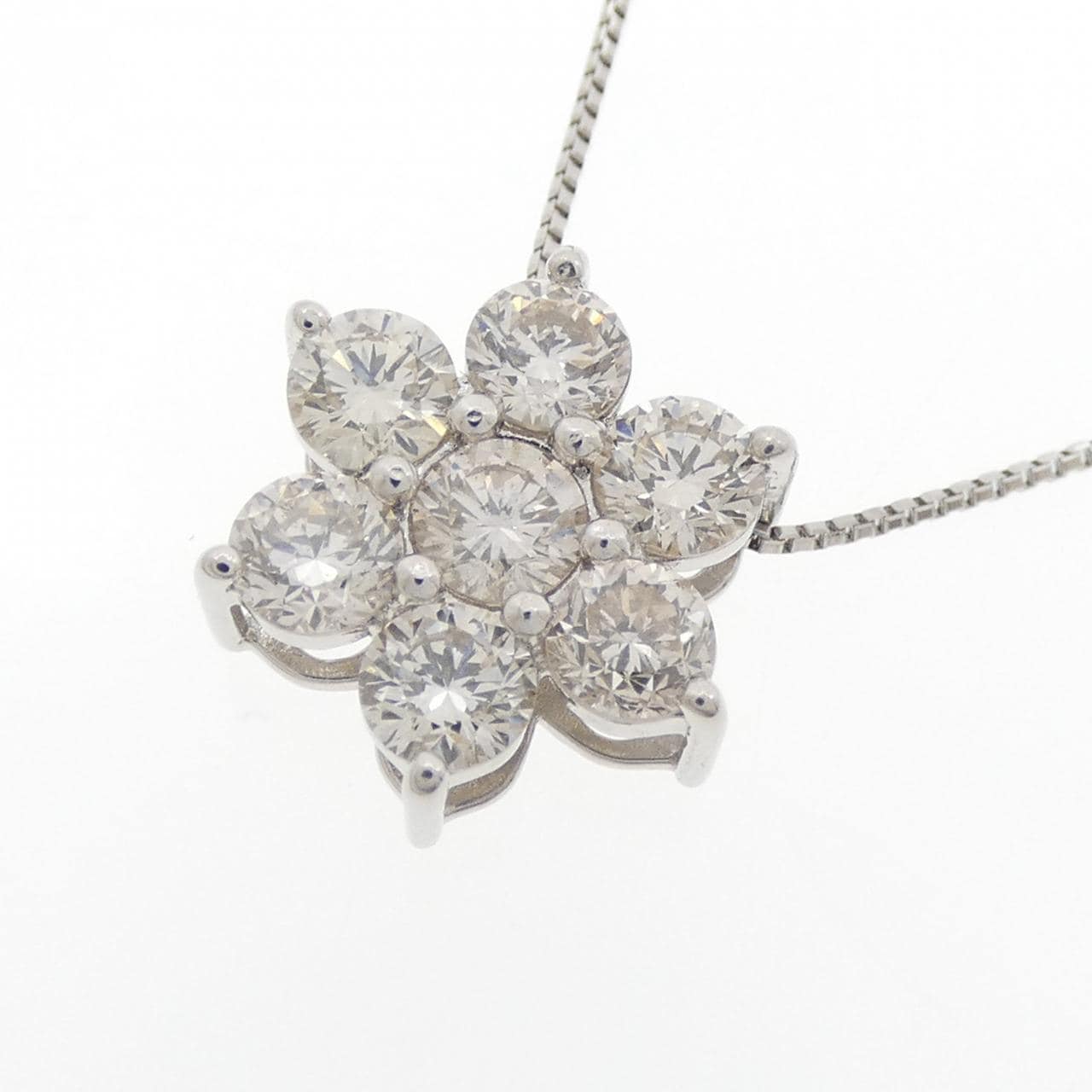 PT900/PT850 ダイヤモンド ネックレス 1.00CT