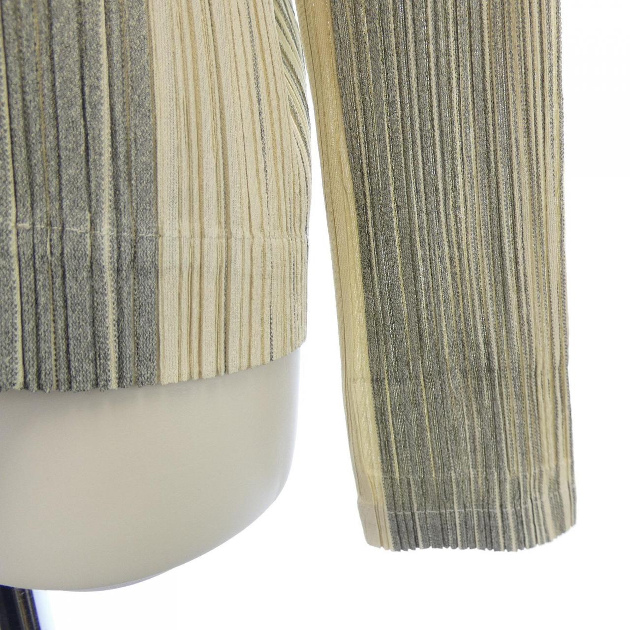 プリーツプリーズ PLEATS PLEASE 2018 グラデーションストライプ PP83-JD672 7573091 カーディガン