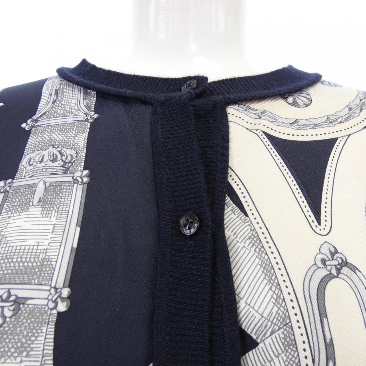 エルメス HERMES CAVAL CADOUR *76-7769 ツイルレーヌ カーディガン