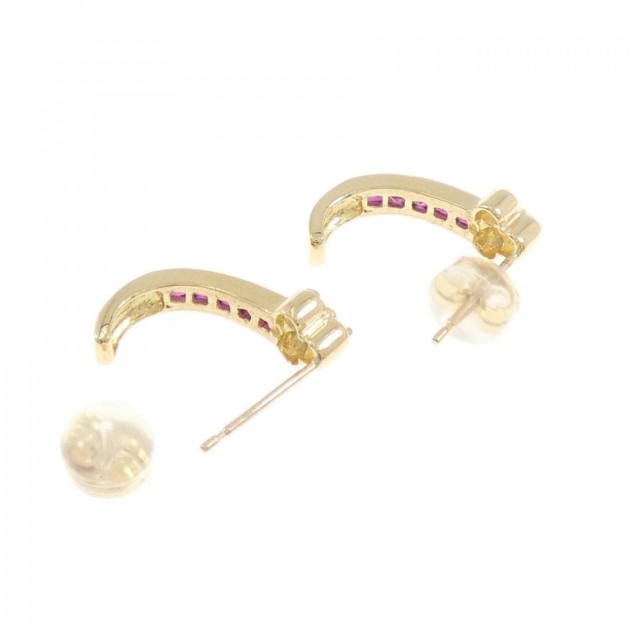 K18YG ルビー ピアス 0.50CT