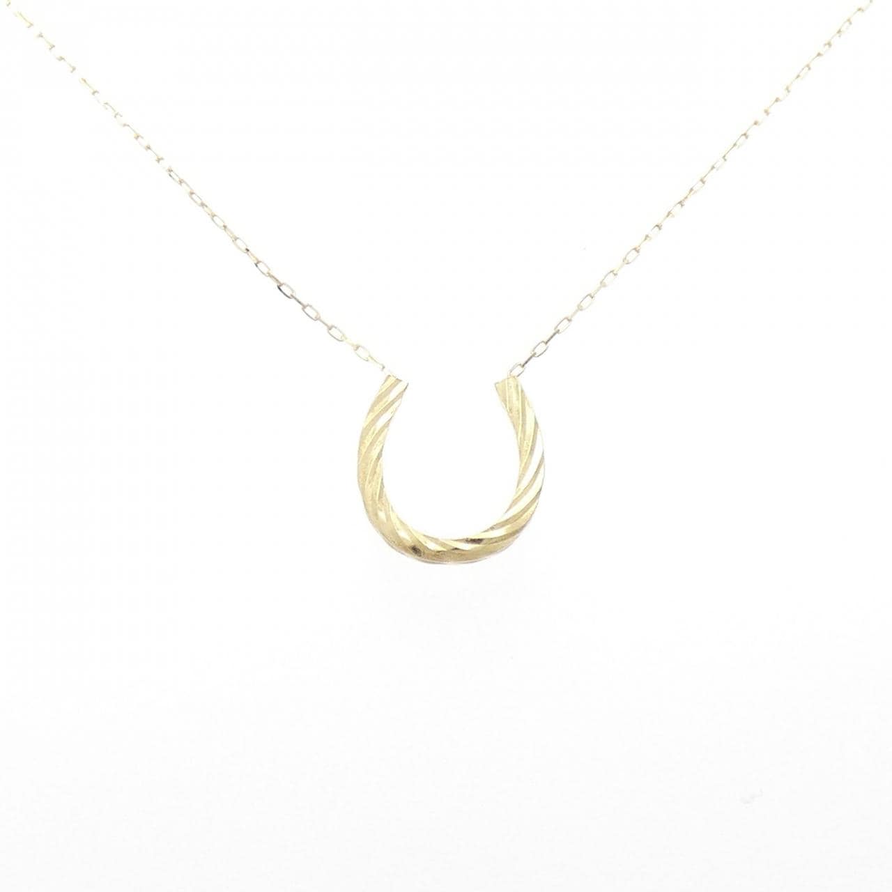K18YG ホースシュー ネックレス