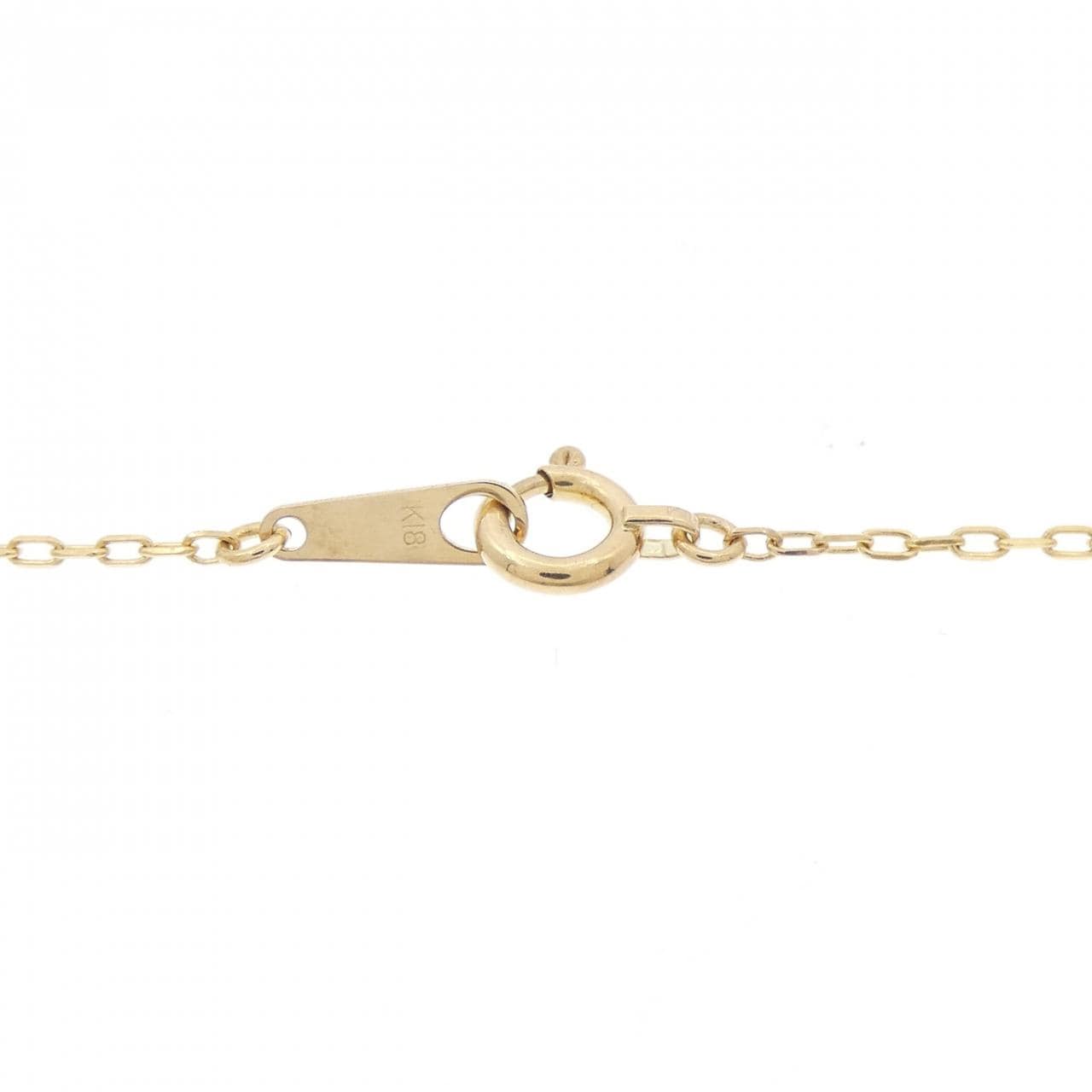 K18YG リボン ダイヤモンド ネックレス 0.01CT