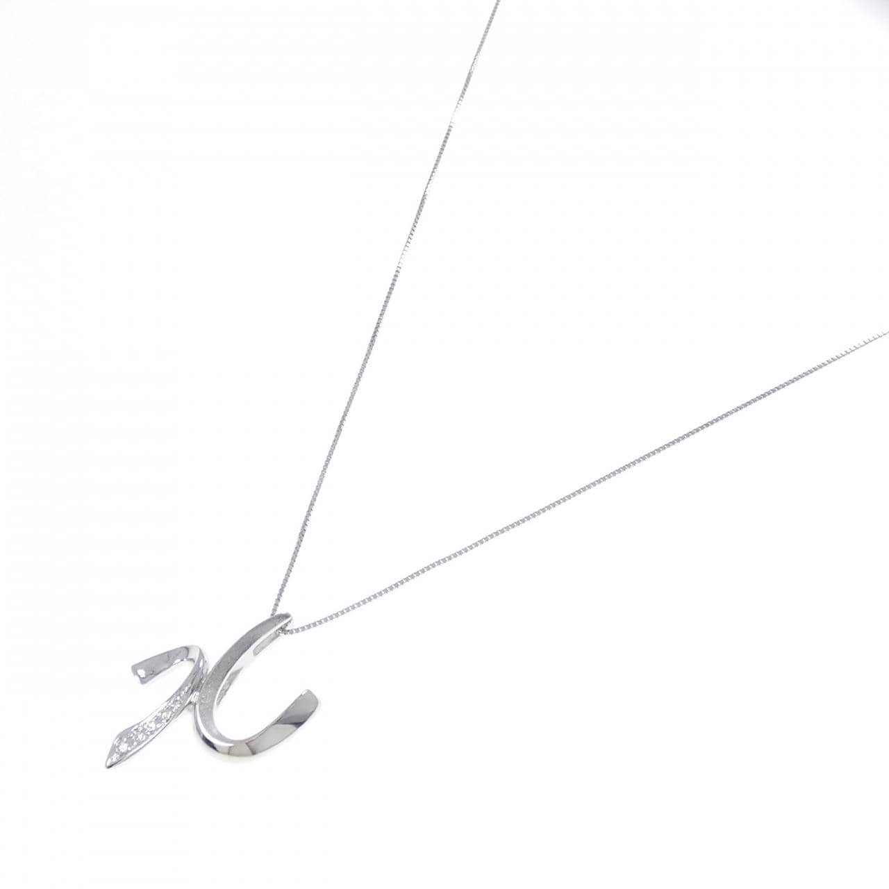 K18WG ダイヤモンド ネックレス 0.09CT