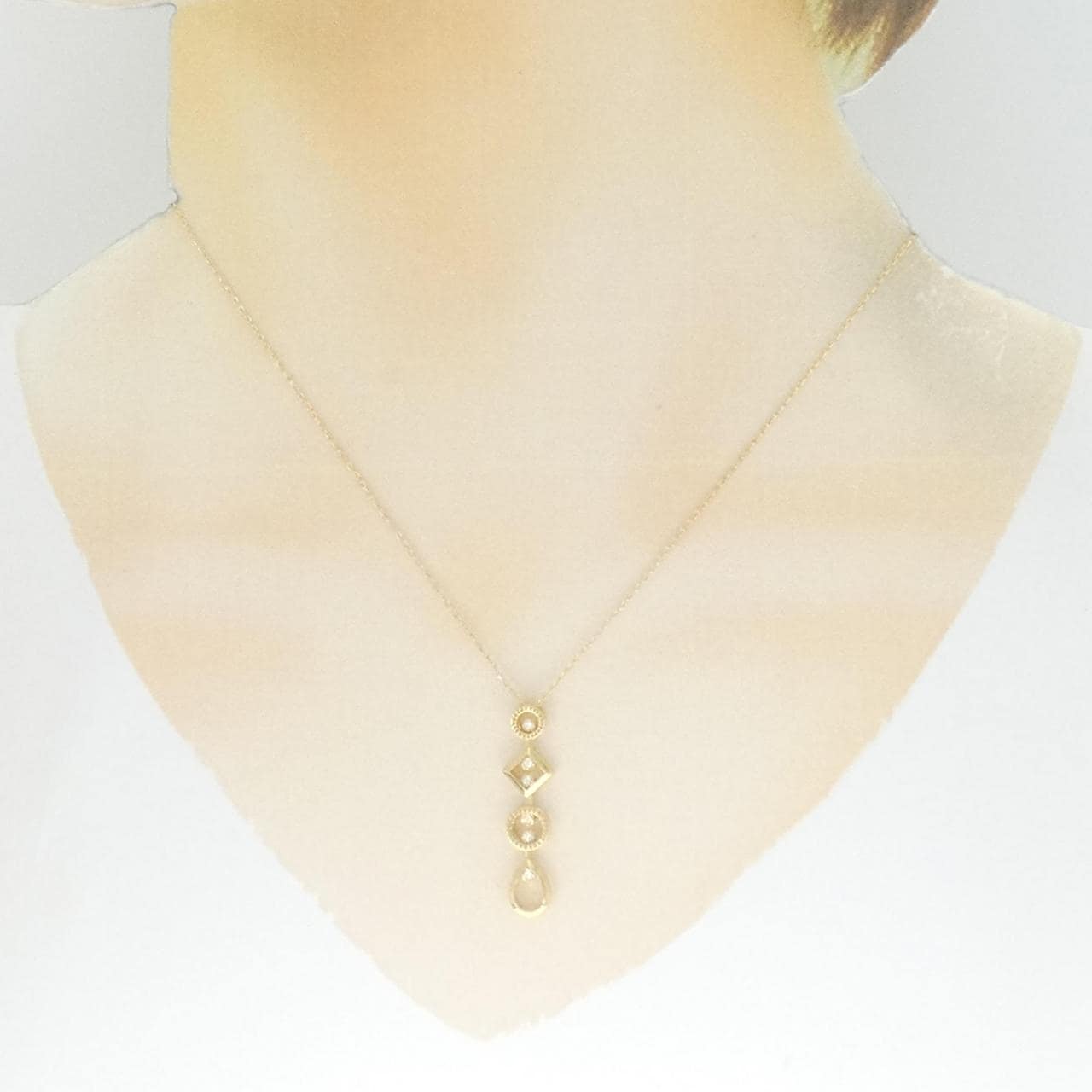 【新品】K18YG ダイヤモンド ネックレス 0.03CT