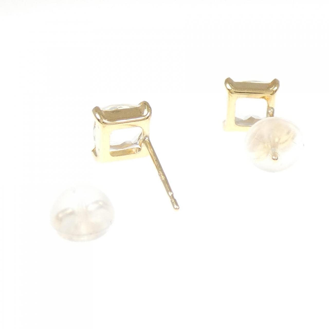 【新品】K18YG アクアマリン ピアス