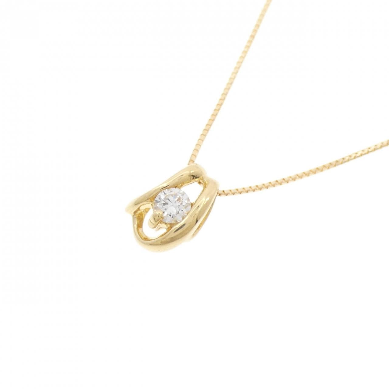 K18YG ダイヤモンド ネックレス 0.12CT