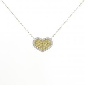 K18YG ハート サファイヤ ネックレス 0.15CT