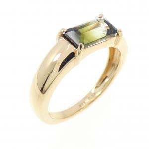 【新品】K18YG トルマリン リング 0.73CT