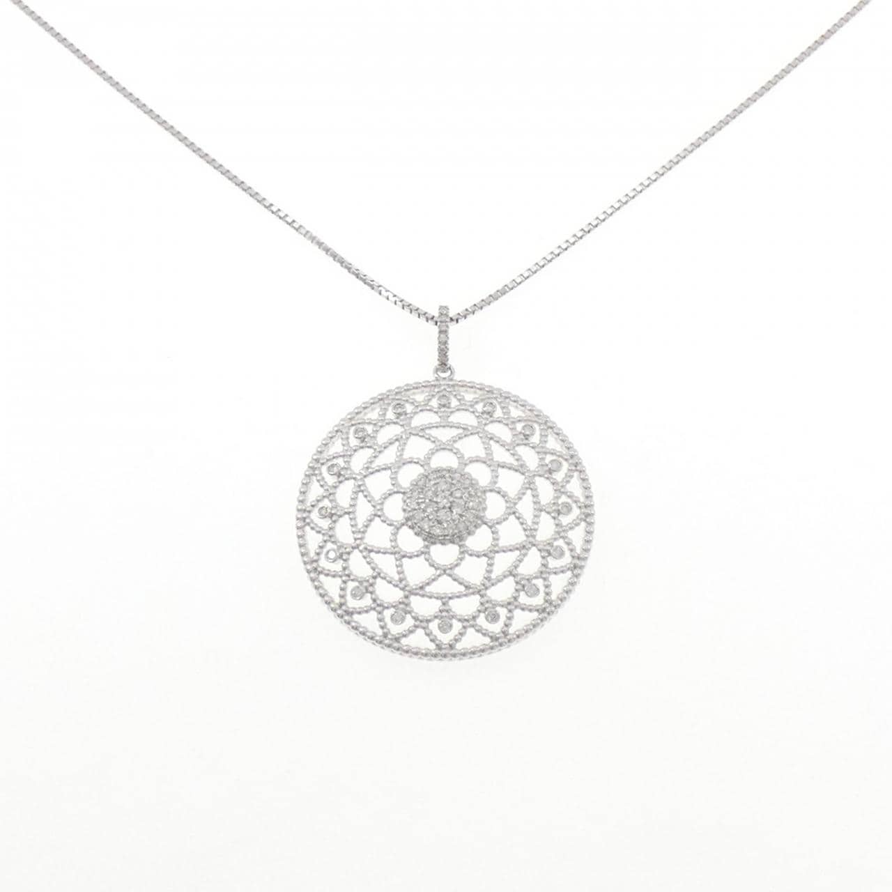 750WG/K18WG ダイヤモンド ネックレス