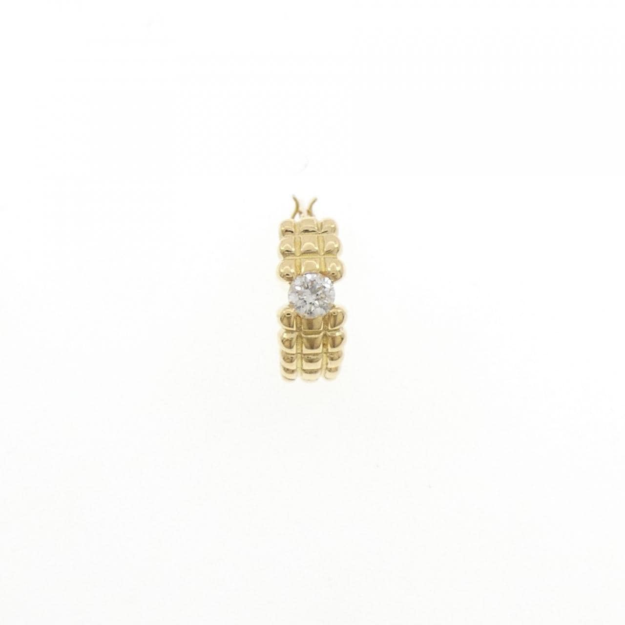 K18YG ダイヤモンド ピアス 0.10CT 片耳