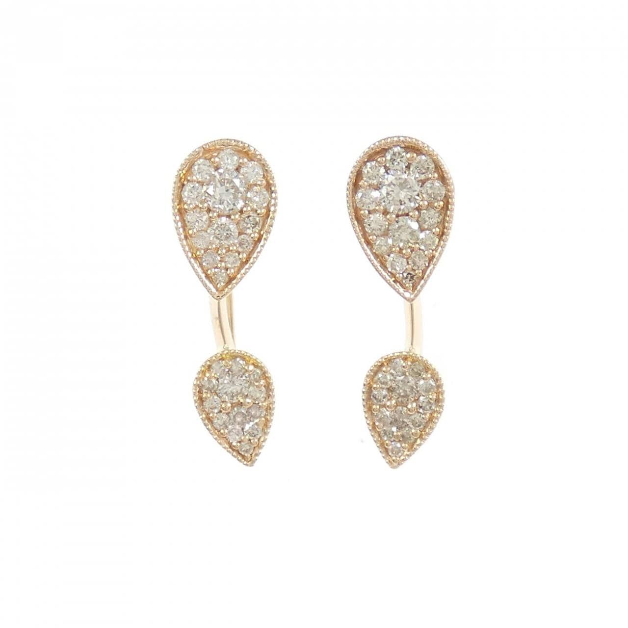 K18PG ダイヤモンド ピアス 0.60CT