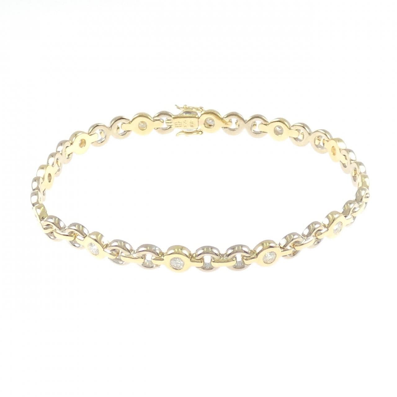 750YG/750WG ダイヤモンド ブレスレット