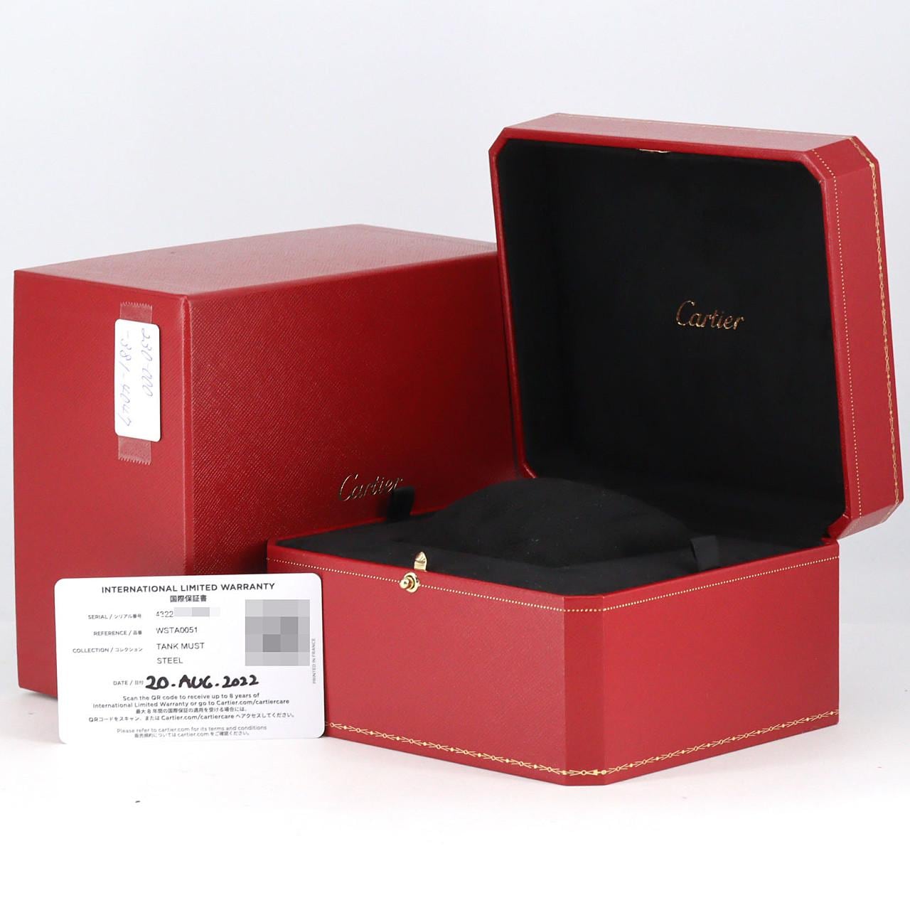 カルティエ タンクマストSM WSTA0051 SS クォーツ