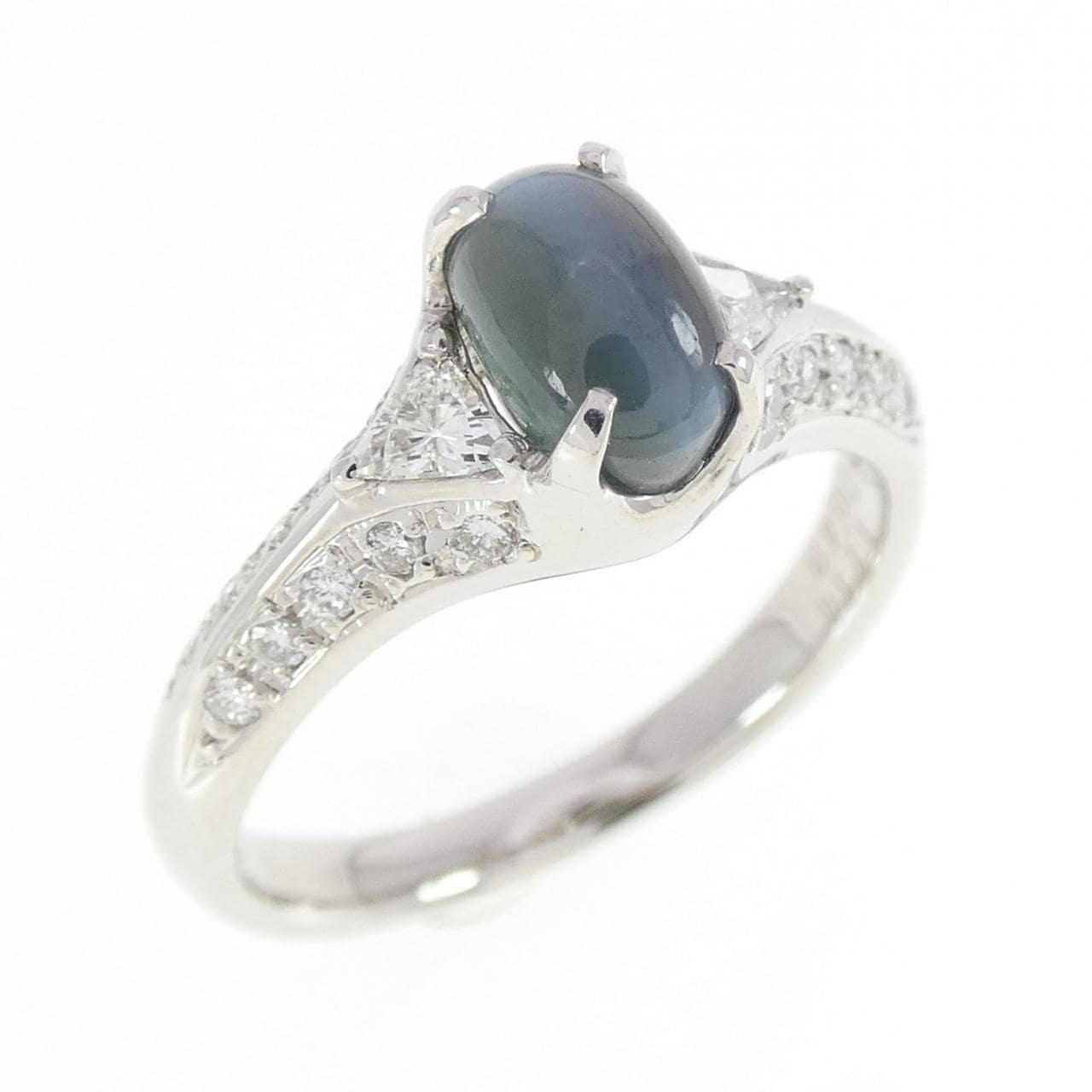 PT900 アレキサンドライトキャッツアイ リング 1.714CT