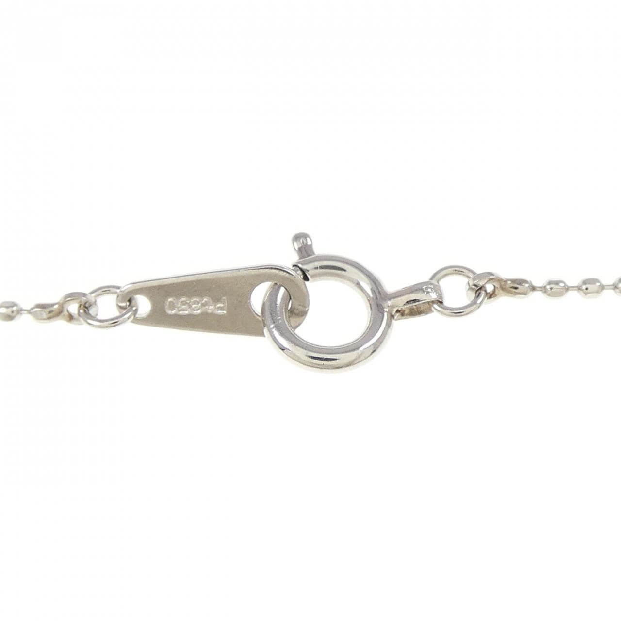 PT900/PT850 フラワー ダイヤモンド ネックレス 0.08CT