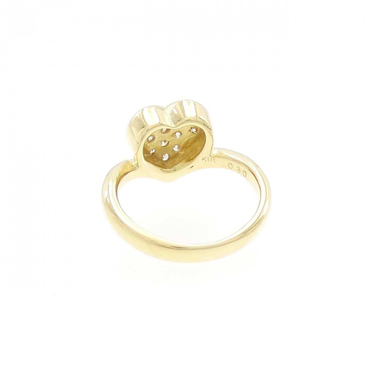 K18YG heart Diamond ring 0.30CT