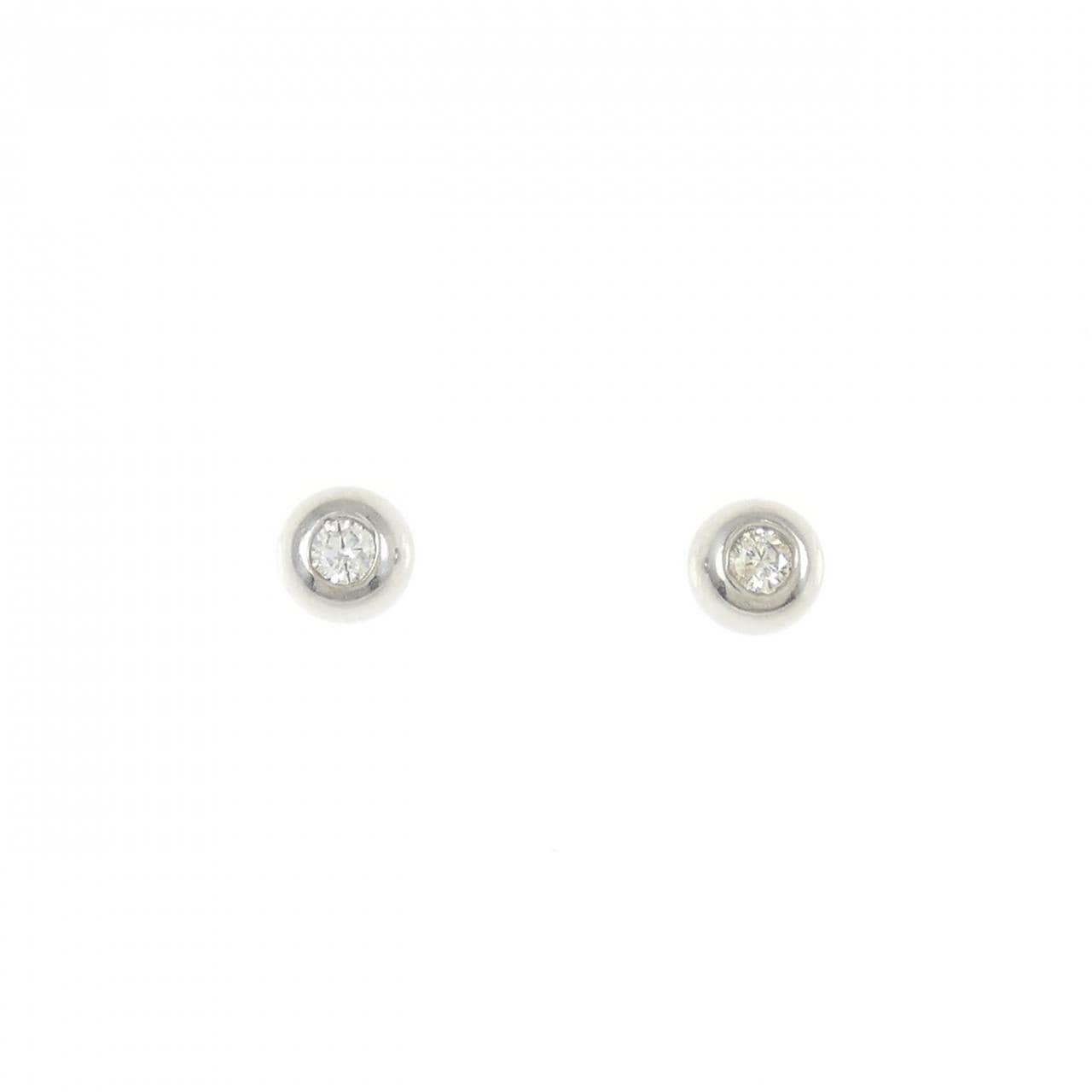 K14WG ダイヤモンド ピアス 0.10CT