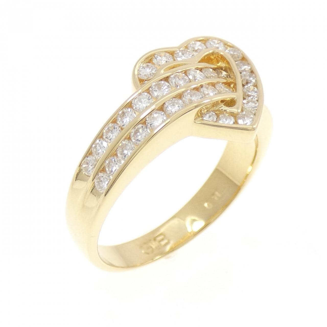 K18YG ハート ダイヤモンド リング 0.71CT