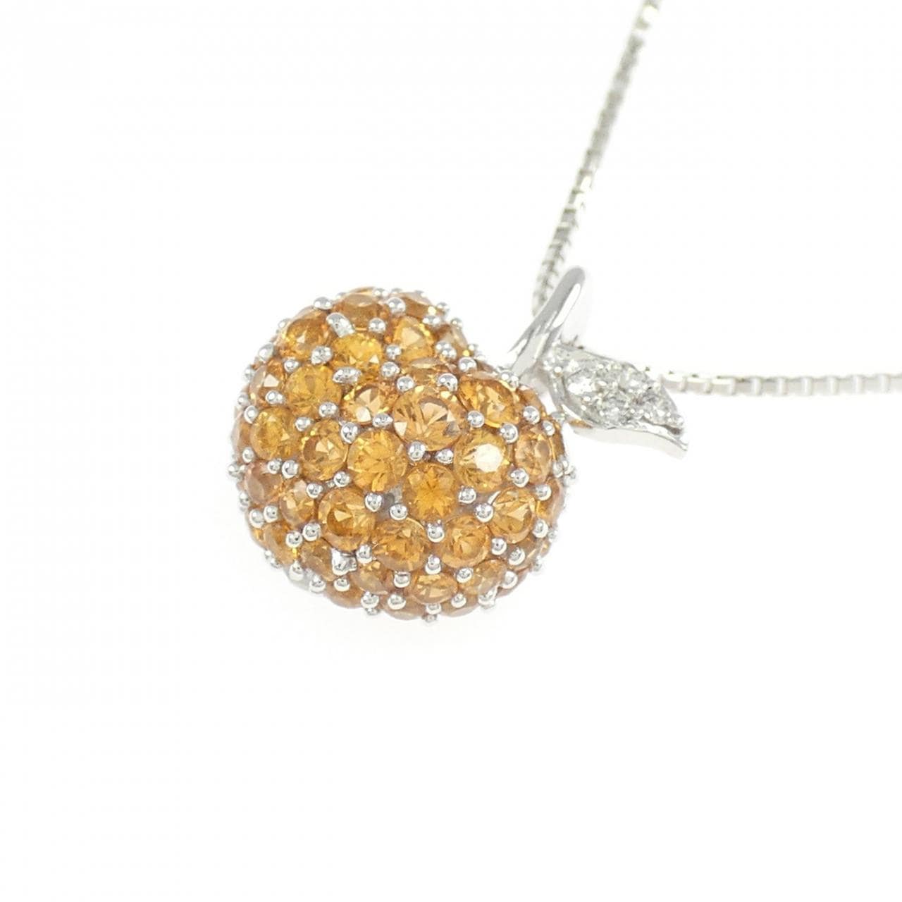 K18WG サファイヤ ネックレス 0.96CT