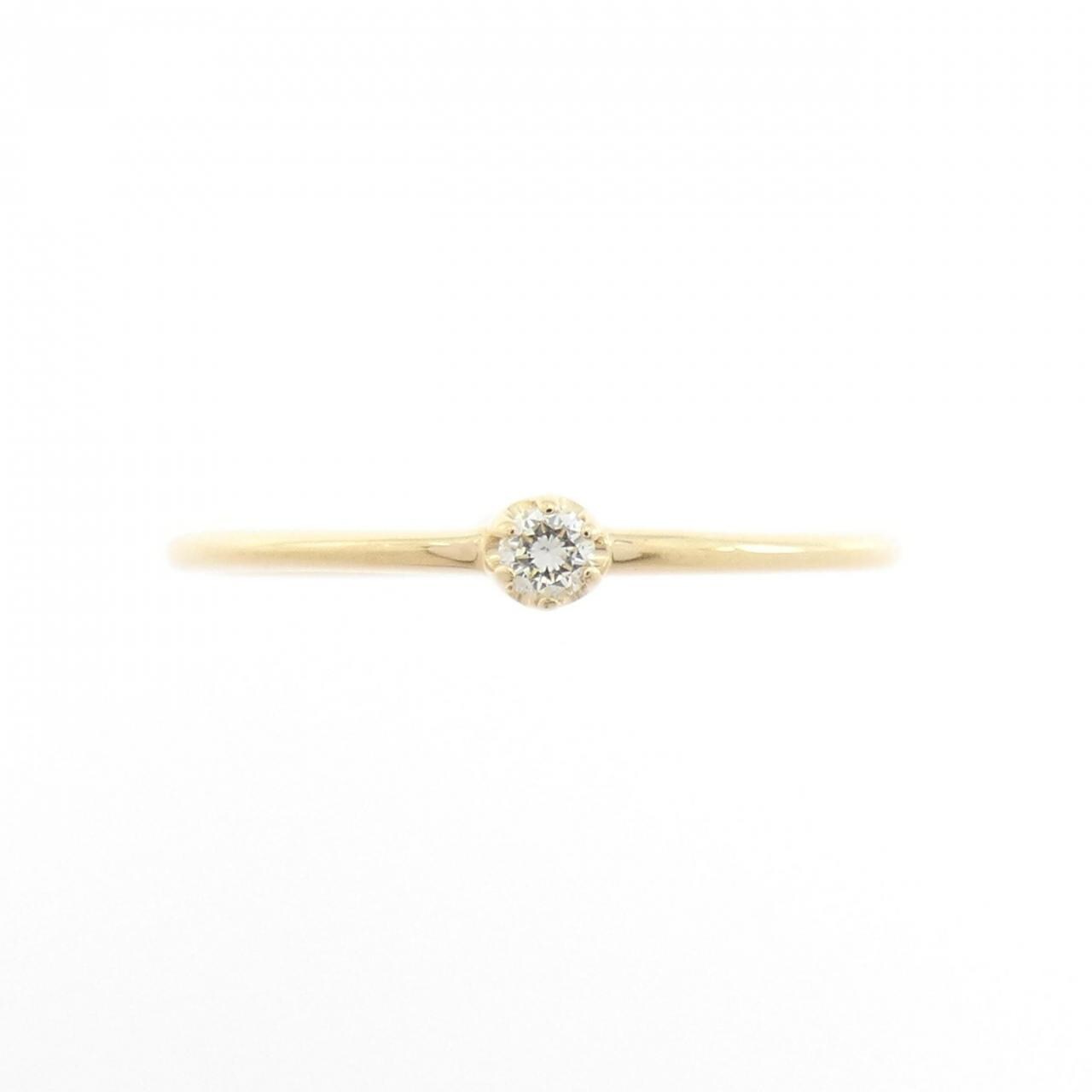 【リメイク】K18YG ソリティア ダイヤモンド リング 0.03CT