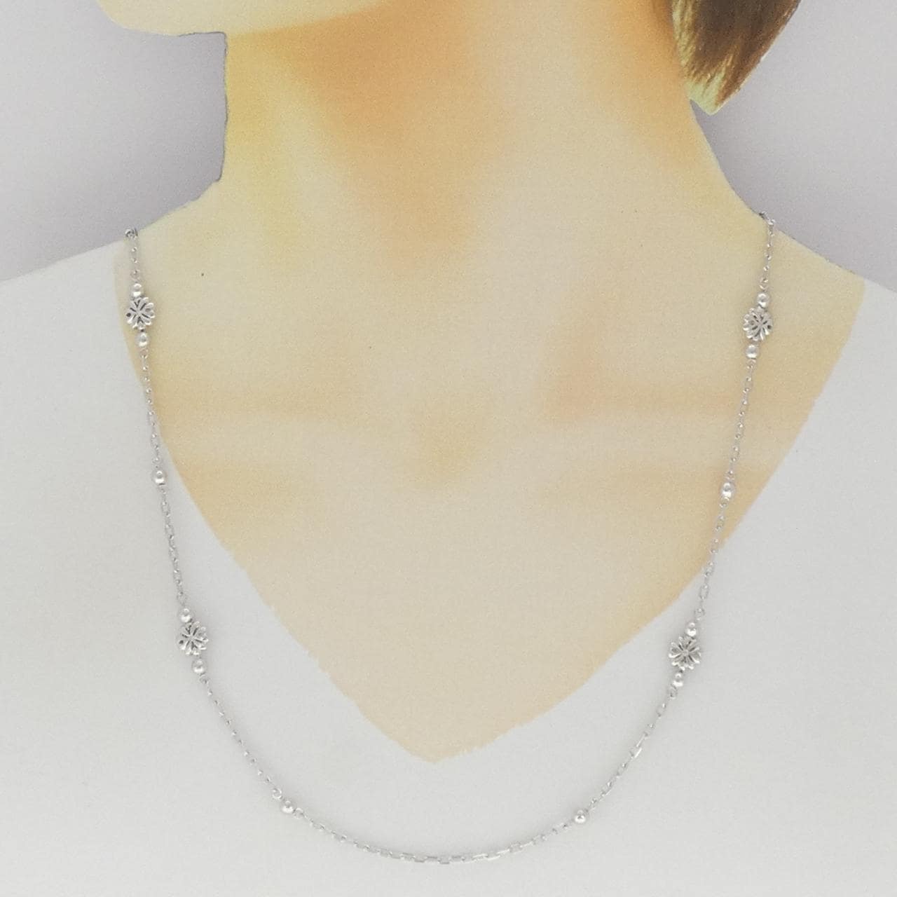 750WG ダイヤモンド ネックレス