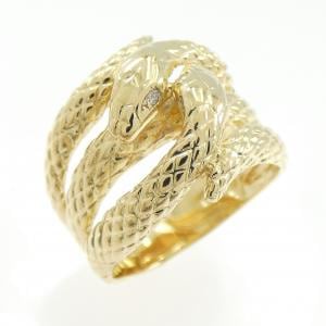 K18YG スネーク ダイヤモンド リング 0.05CT