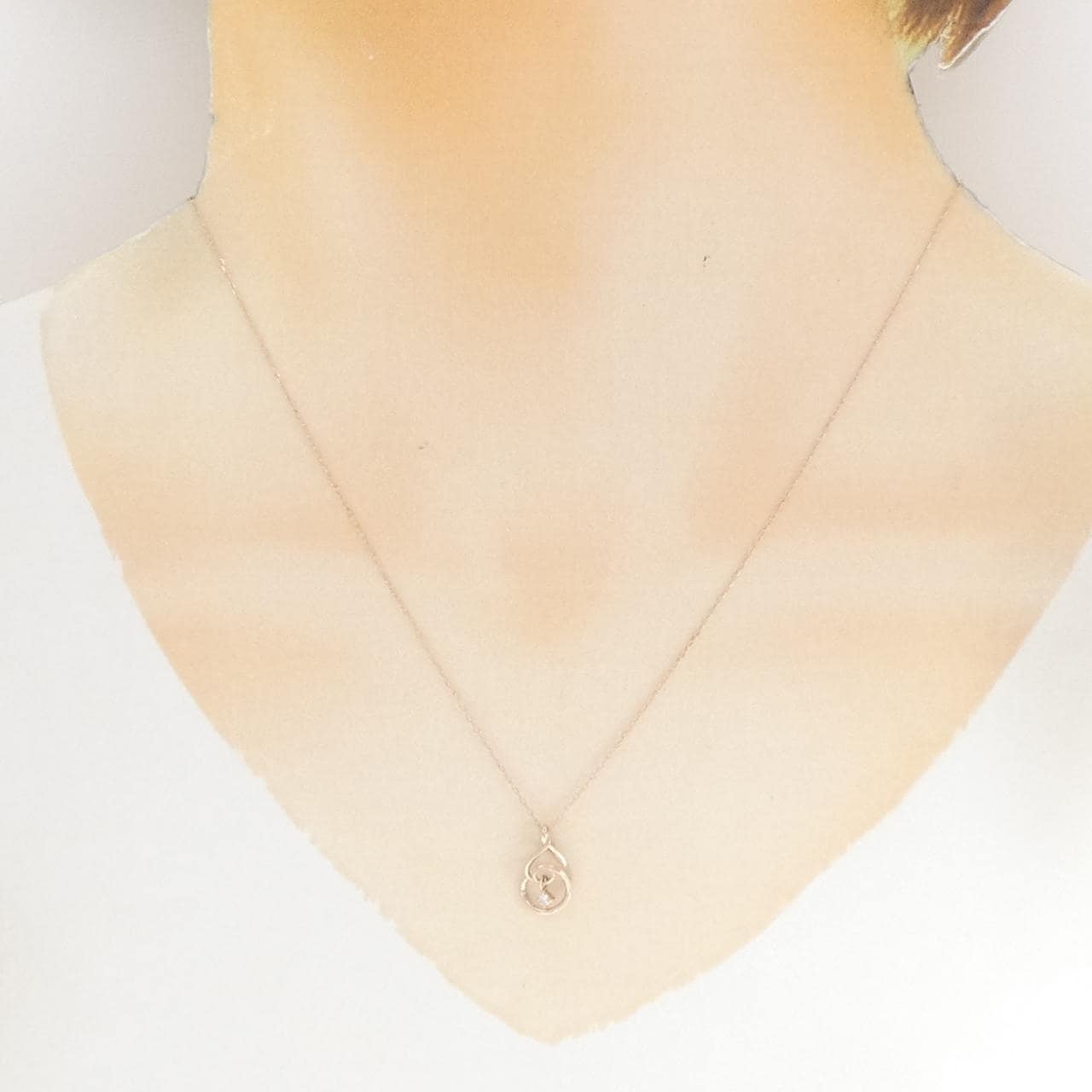 K10PG ダイヤモンド ネックレス 0.03CT
