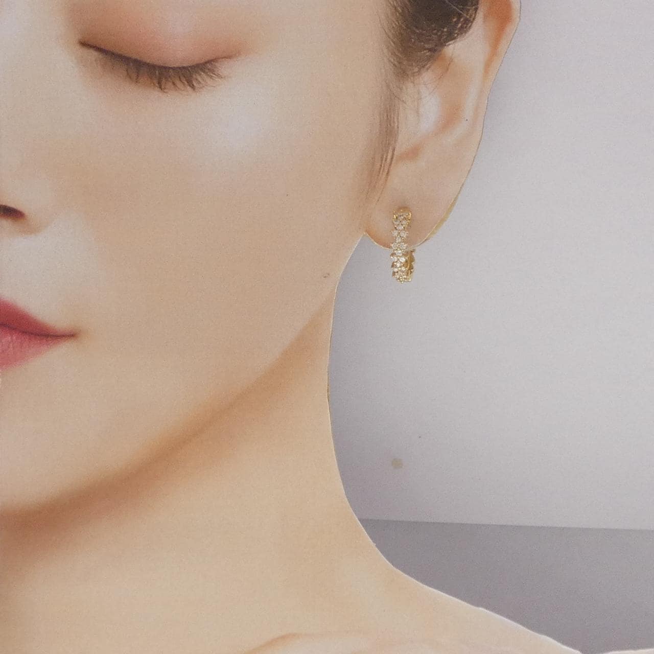 750YG ダイヤモンド ピアス 0.64CT