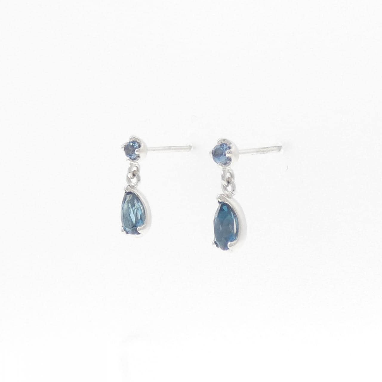 K18WG ブルートパーズ ピアス