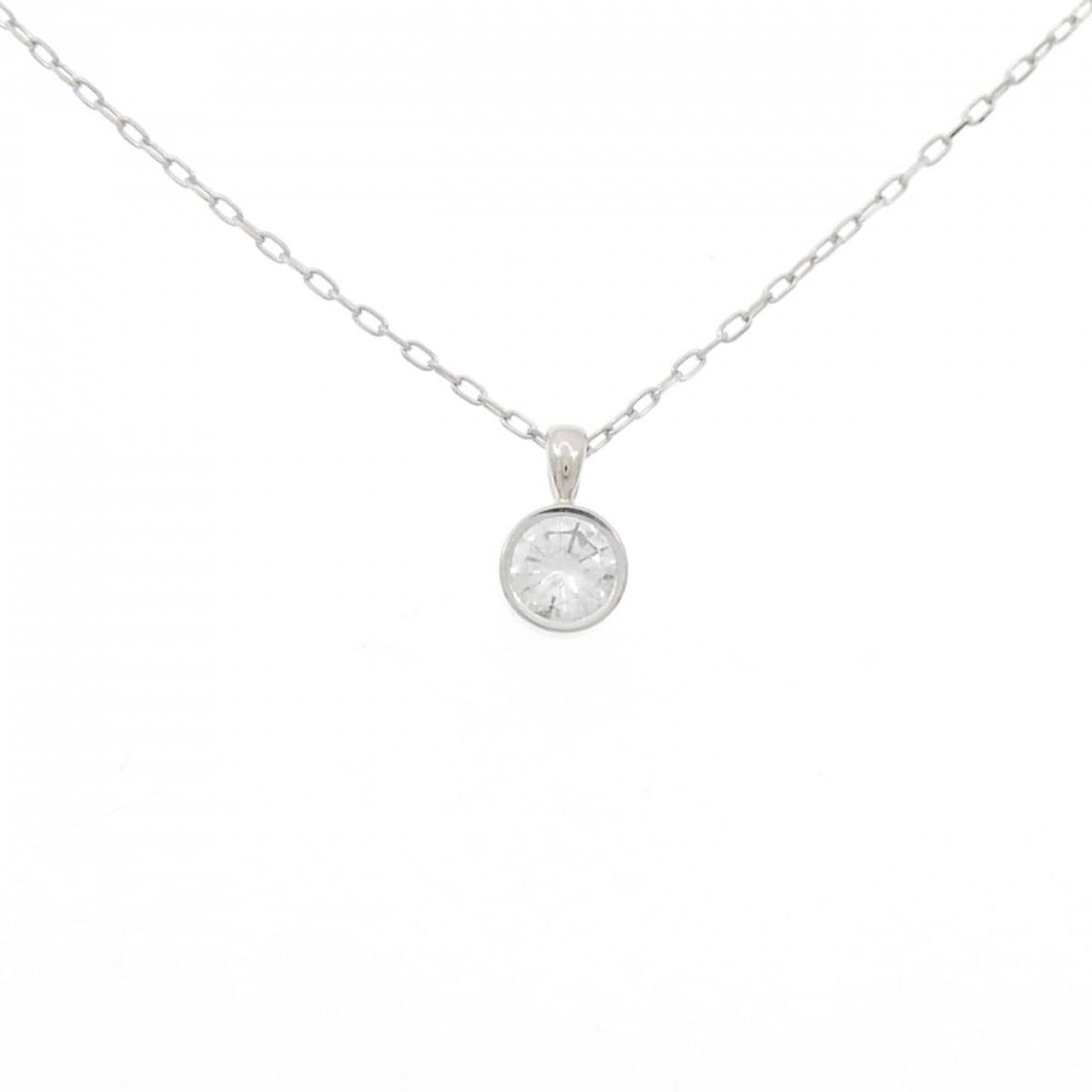 PT900/PT850 ソリティア ダイヤモンド ネックレス 0.338CT