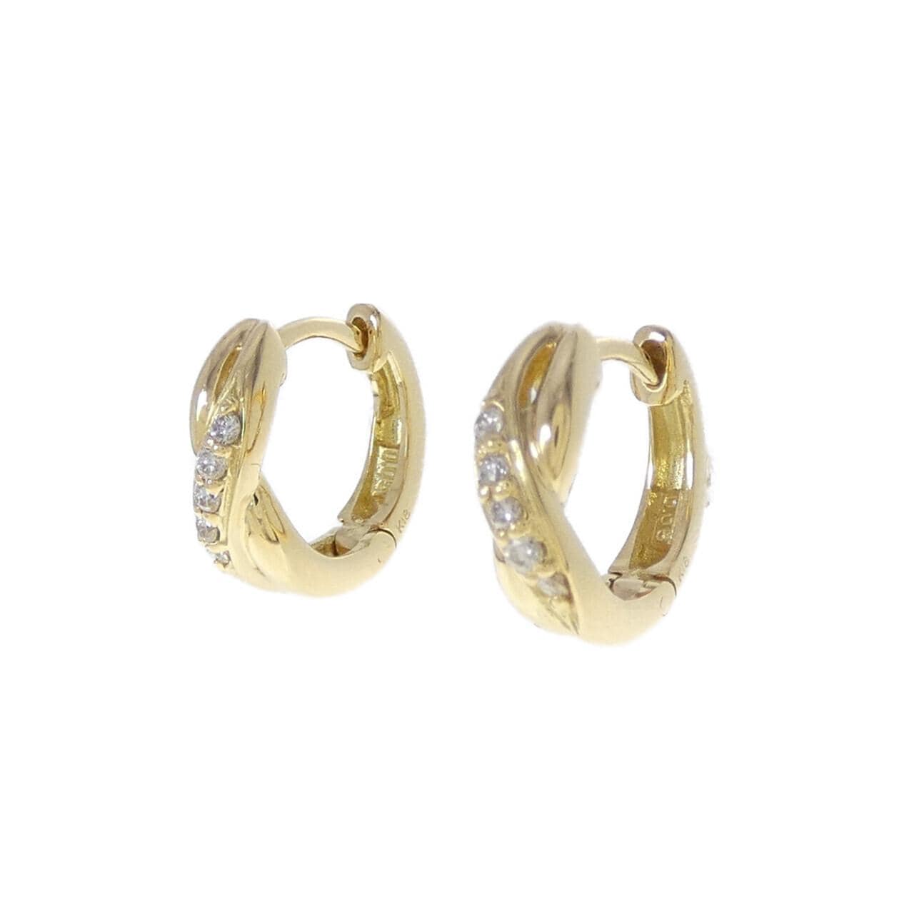 K18YG ダイヤモンド ピアス 0.10CT