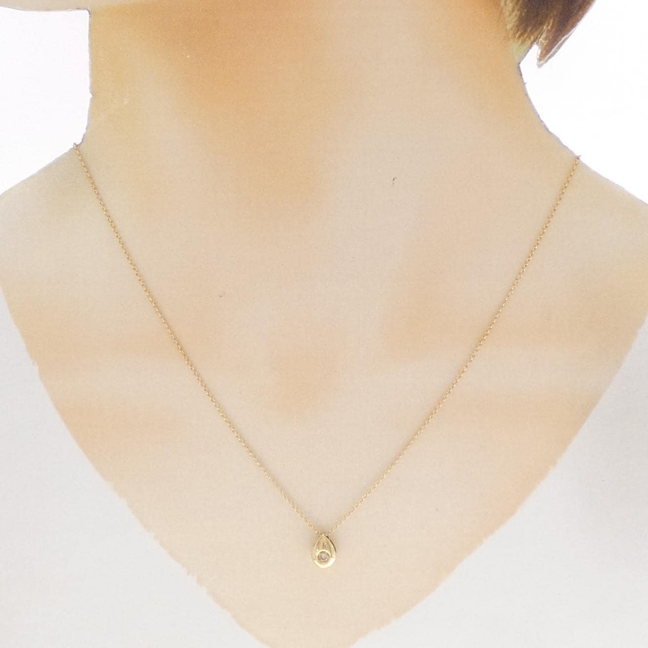 K18YG ダイヤモンド ネックレス 0.05CT