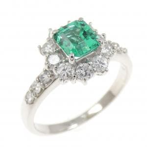 PT900 エメラルド リング 0.58CT