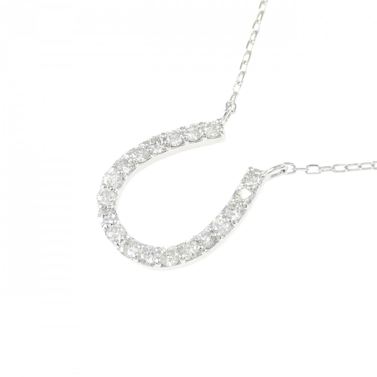 PT900/PT850 ホースシュー ダイヤモンド ネックレス 0.20CT