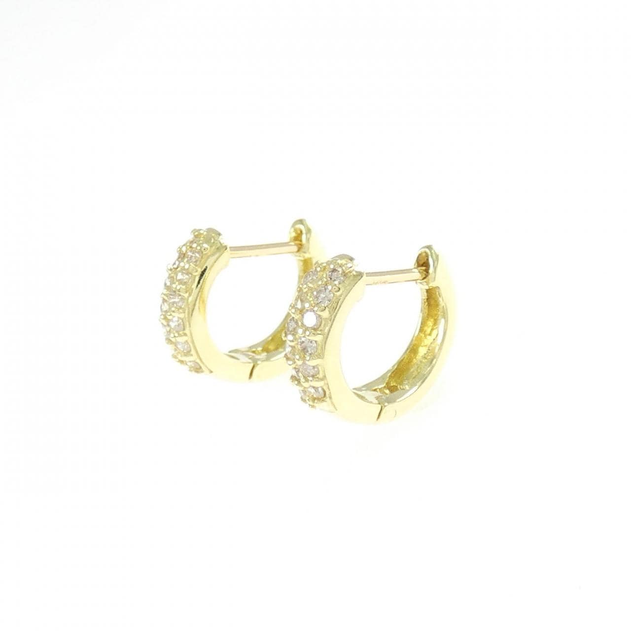 K18YG ダイヤモンド フープ ピアス 0.20CT