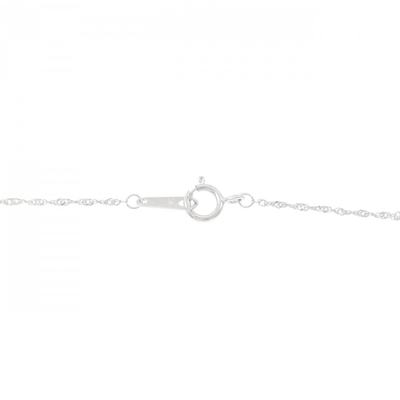 K18WG ダイヤモンド ネックレス 0.18CT