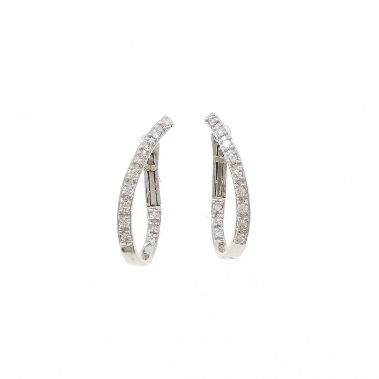 K18WG ダイヤモンド ピアス 0.20CT