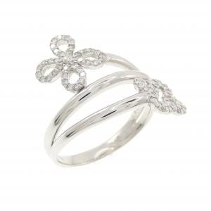 PT900 フラワー ダイヤモンド リング 0.34CT