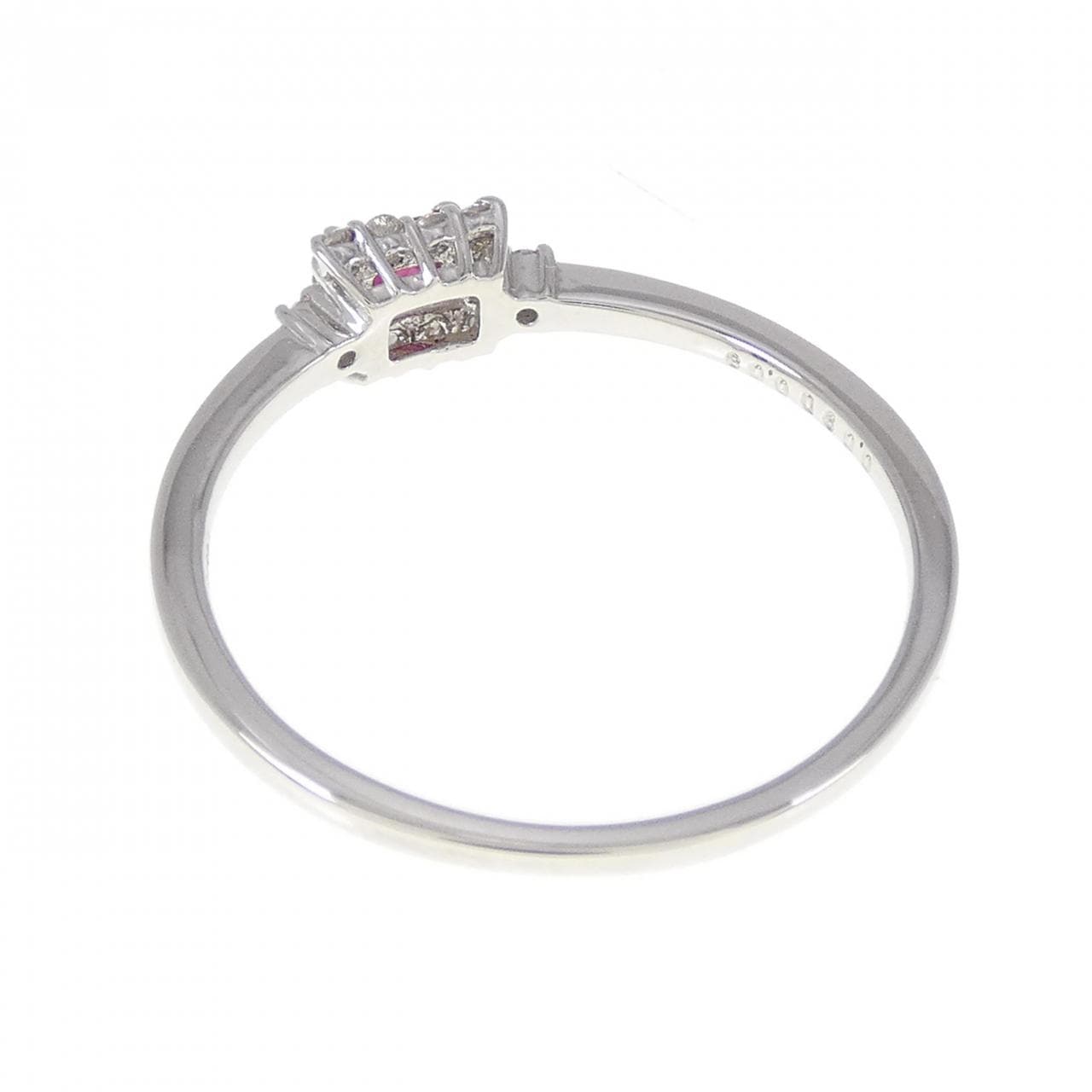 【新品】PT ルビー リング 0.09CT