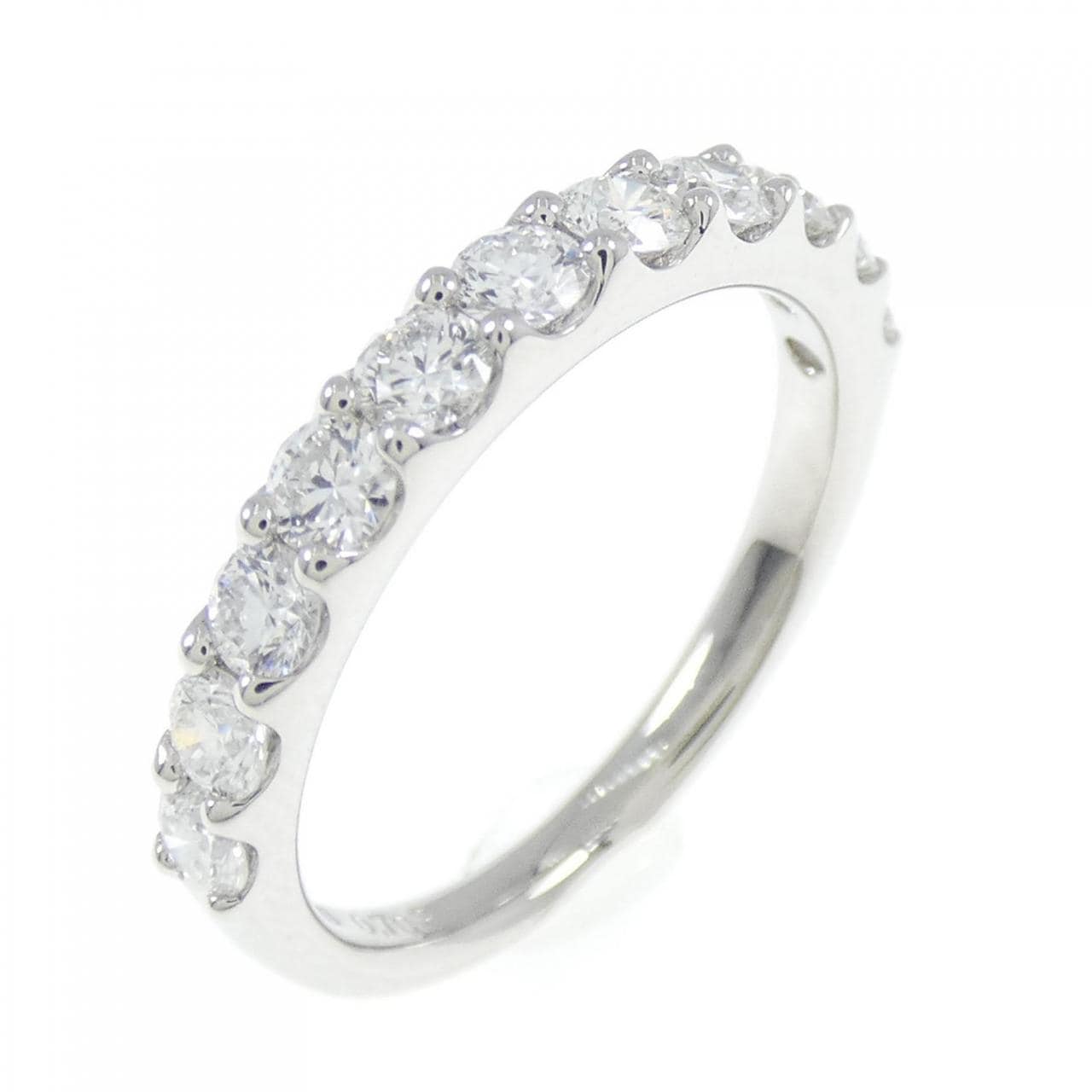 【新品】PT900 ハーフエタニティ ダイヤモンド リング 0.703CT