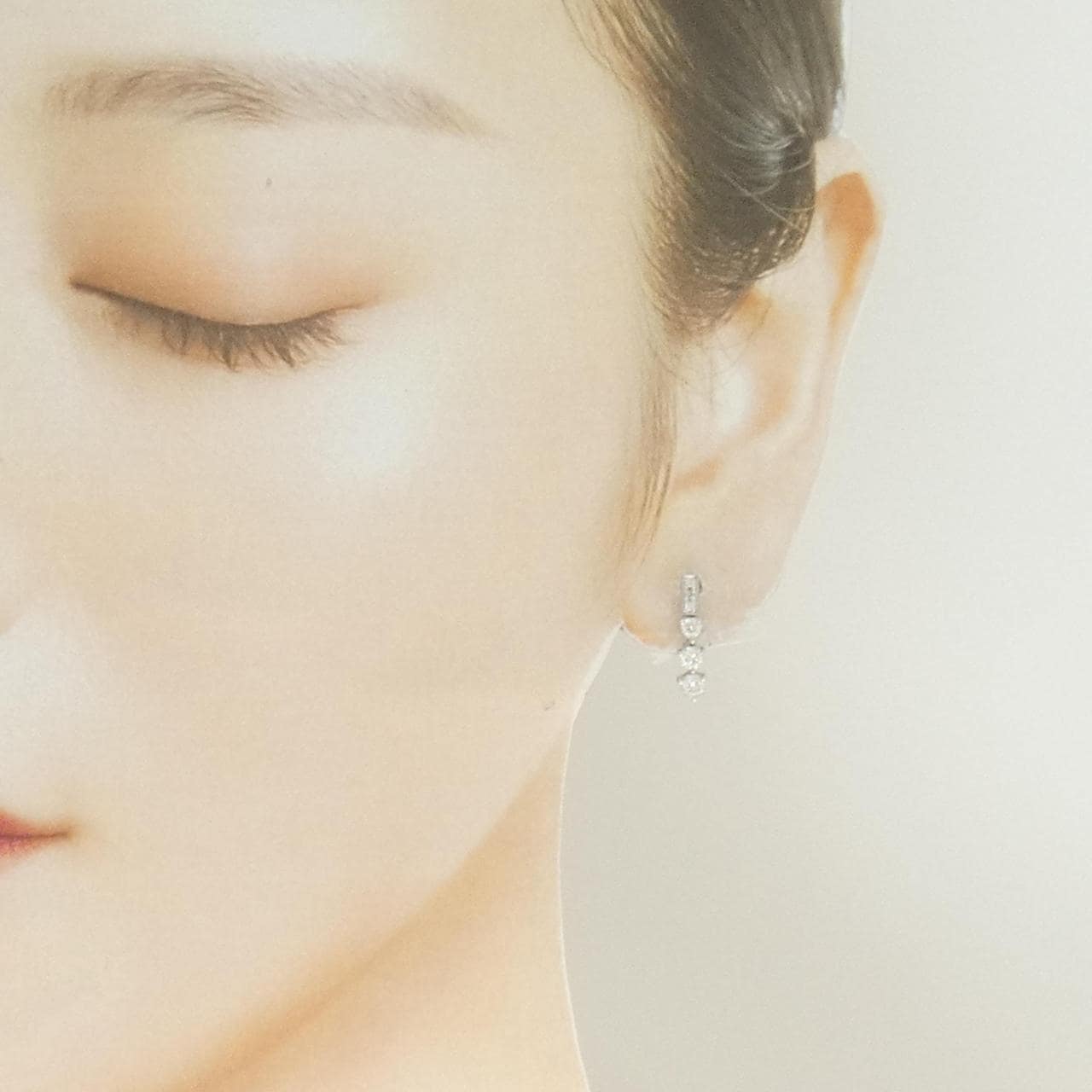 K18WG ダイヤモンド ピアス 0.62CT