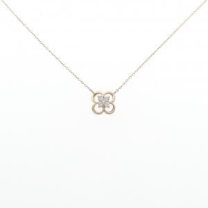K18PG/K18YG フラワー ダイヤモンド ネックレス 0.10CT