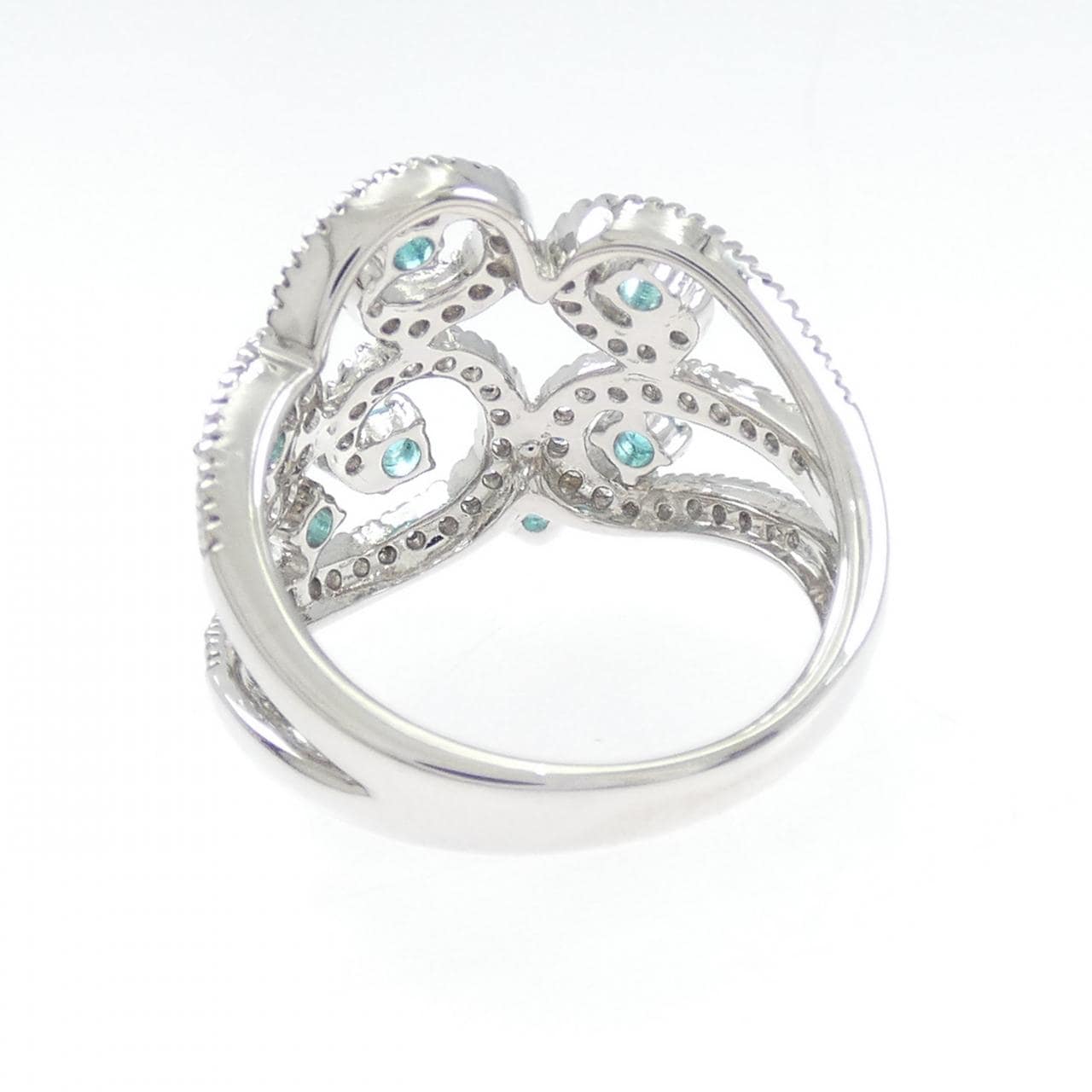 K18WG パライバトルマリン リング 0.24CT