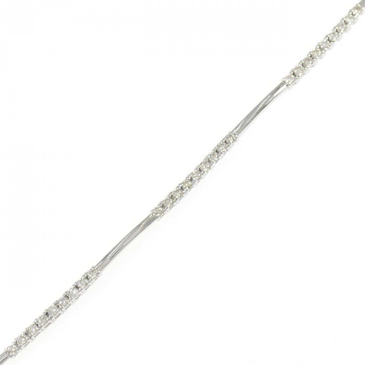 K18WG ダイヤモンド ブレスレット 1.00CT