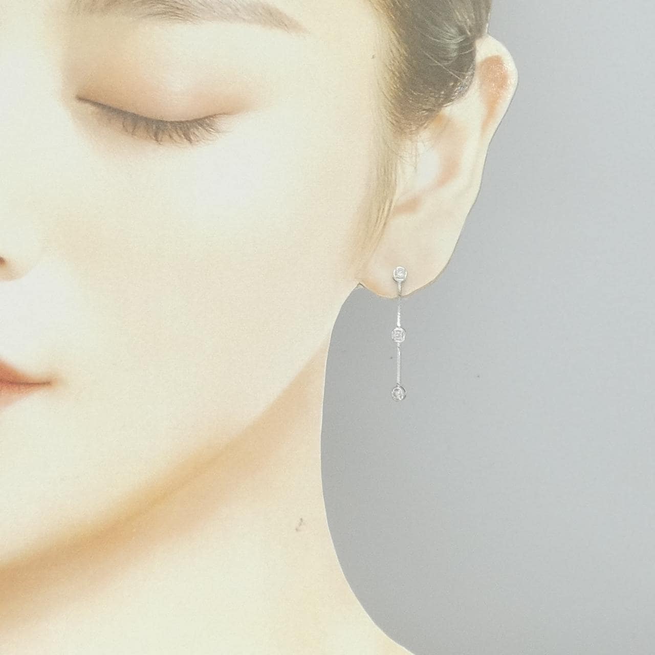 K18WG ダイヤモンド ピアス 0.20CT