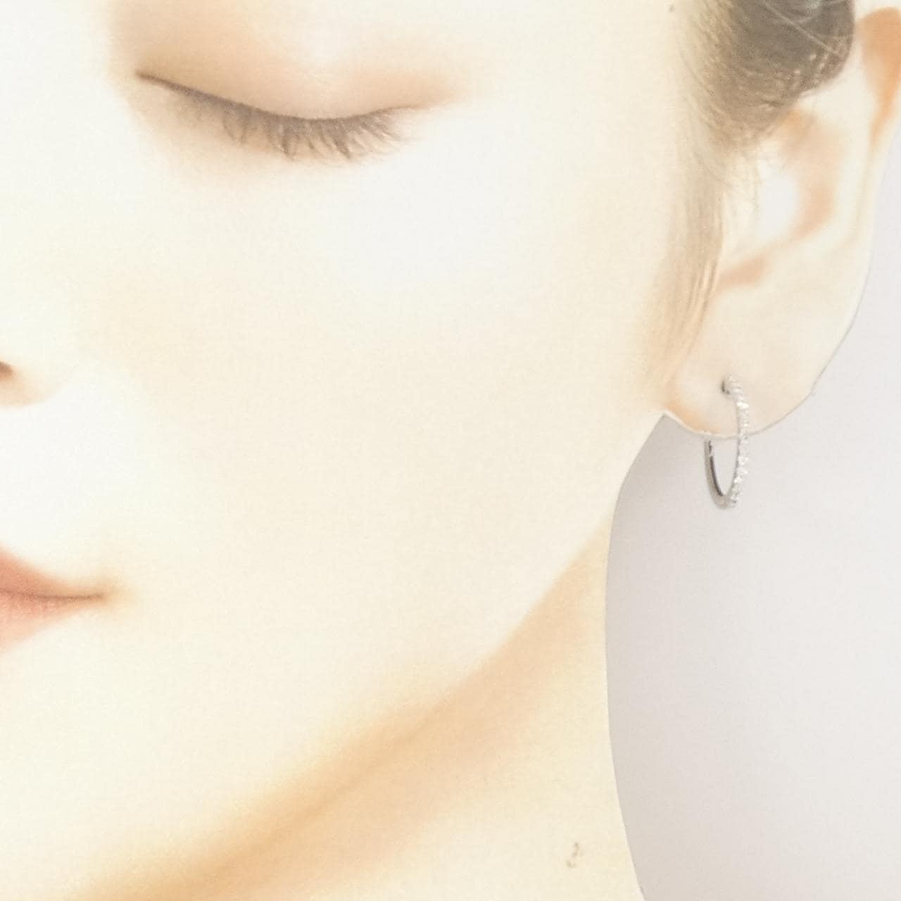 K18WG ダイヤモンド ピアス 0.30CT