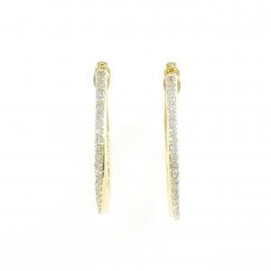 K18YG ダイヤモンド フープ ピアス 0.50CT