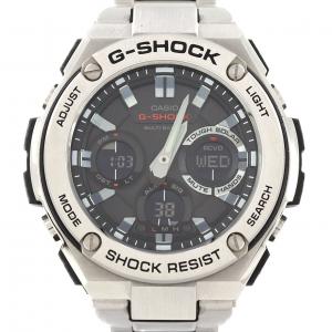 カシオ G-SHOK･Gスチール 電波時計 GST-W110D-1AJF SS ソーラークォーツ